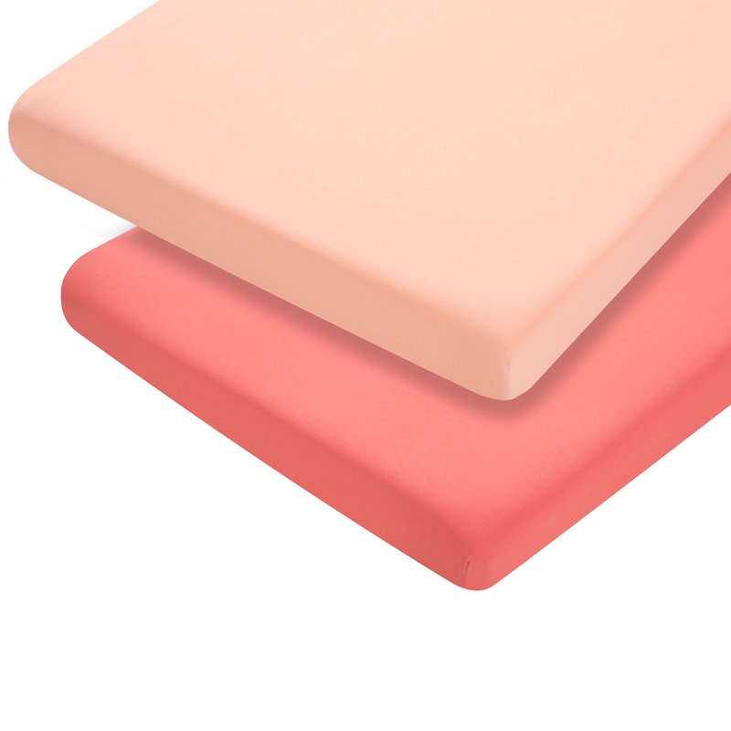 Fitted Crib Sheets 2pk - Coral