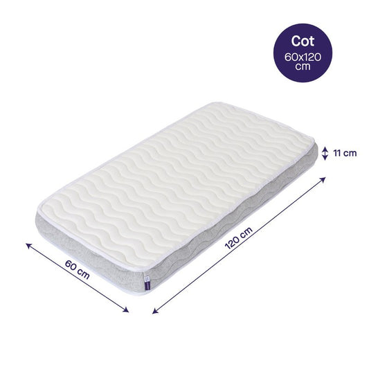 ClevaFoam Pocket Sprung Cot Mattress - 120 x 60cm