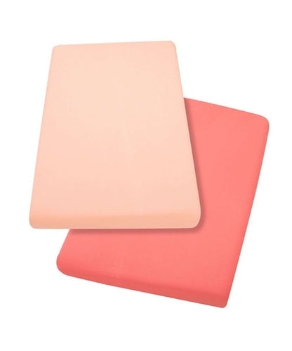 Fitted Cot Sheets 2pk - Coral