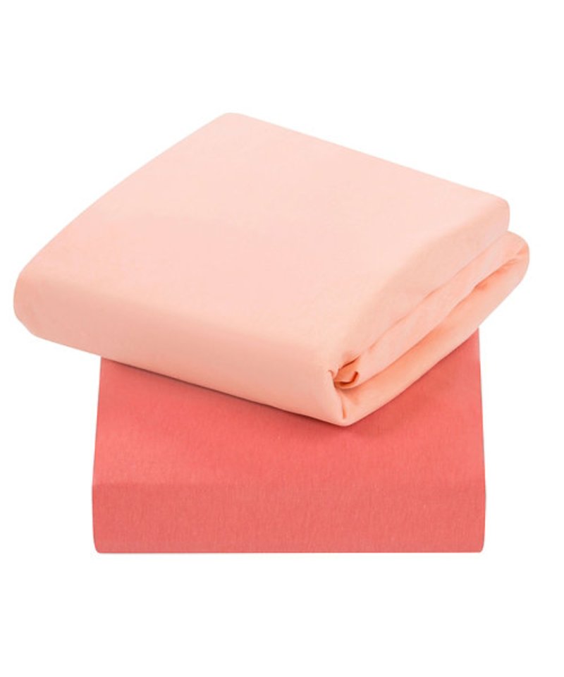 Fitted Cot Sheets 2pk - Coral