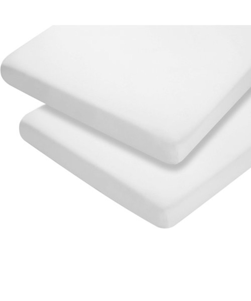 Fitted Cot Sheets 2pk - White