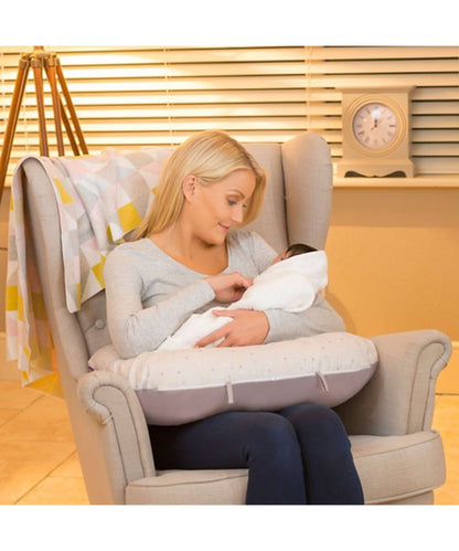 ClevaCushion Nursing Pillow & Baby Nest - Grey