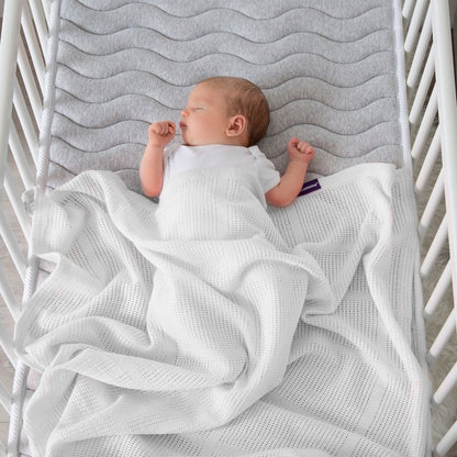 Cellular Blanket Crib/Moses Basket 70x90 cm - White