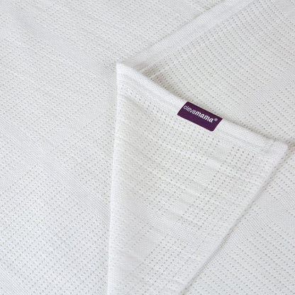 Cellular Cot & Cot Bed Blanket 120 x 140 cm - White