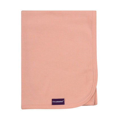 Waffle Crib & Moses Blanket 70x90 cm - Coral