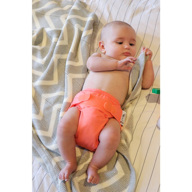 Pop In Single Bamboo Nappy - Coral