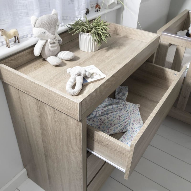 Oak changing table outlet