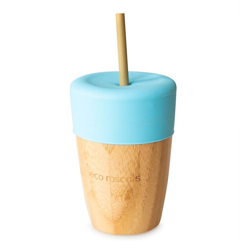 Large cup & Two Straws - Blue