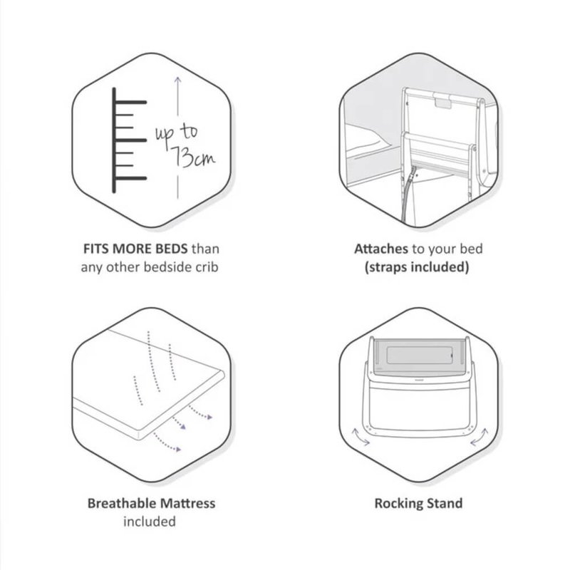 Snuzpod 4 Bedside Crib - Natural