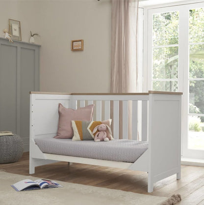 Verona Cot Bed - White & Oak